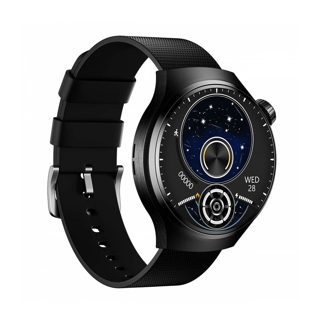 PD-SFERA-BK , Porodo Smart Watch Sfera Round Titanium with Extra Orange Band - Black PD-SFERA-BK , Porodo Smart Watch Sfera Round Titanium with Extra Orange Band - Black
